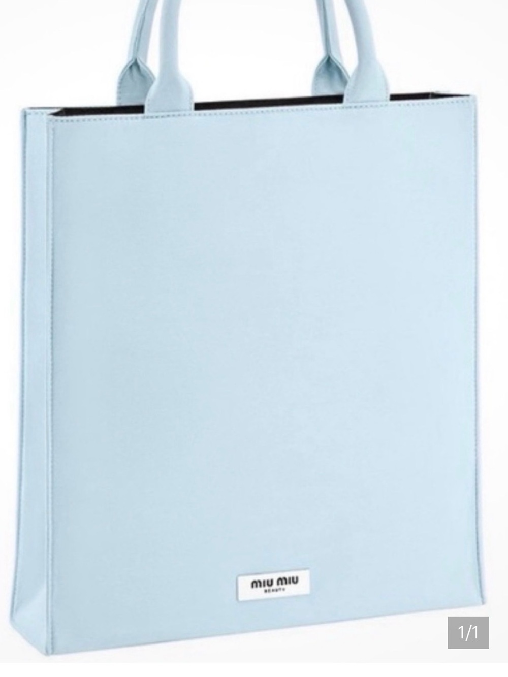 Miu Miu Pastel Blue Structured Tote